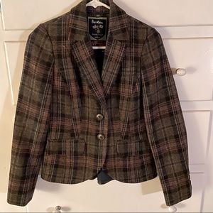 Boden Wool Plaid Jacket size 2 US